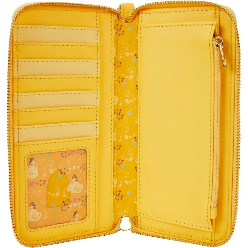 Disney Princess Belle Lenticular Leather Wristlet Wallet for Teens Adults